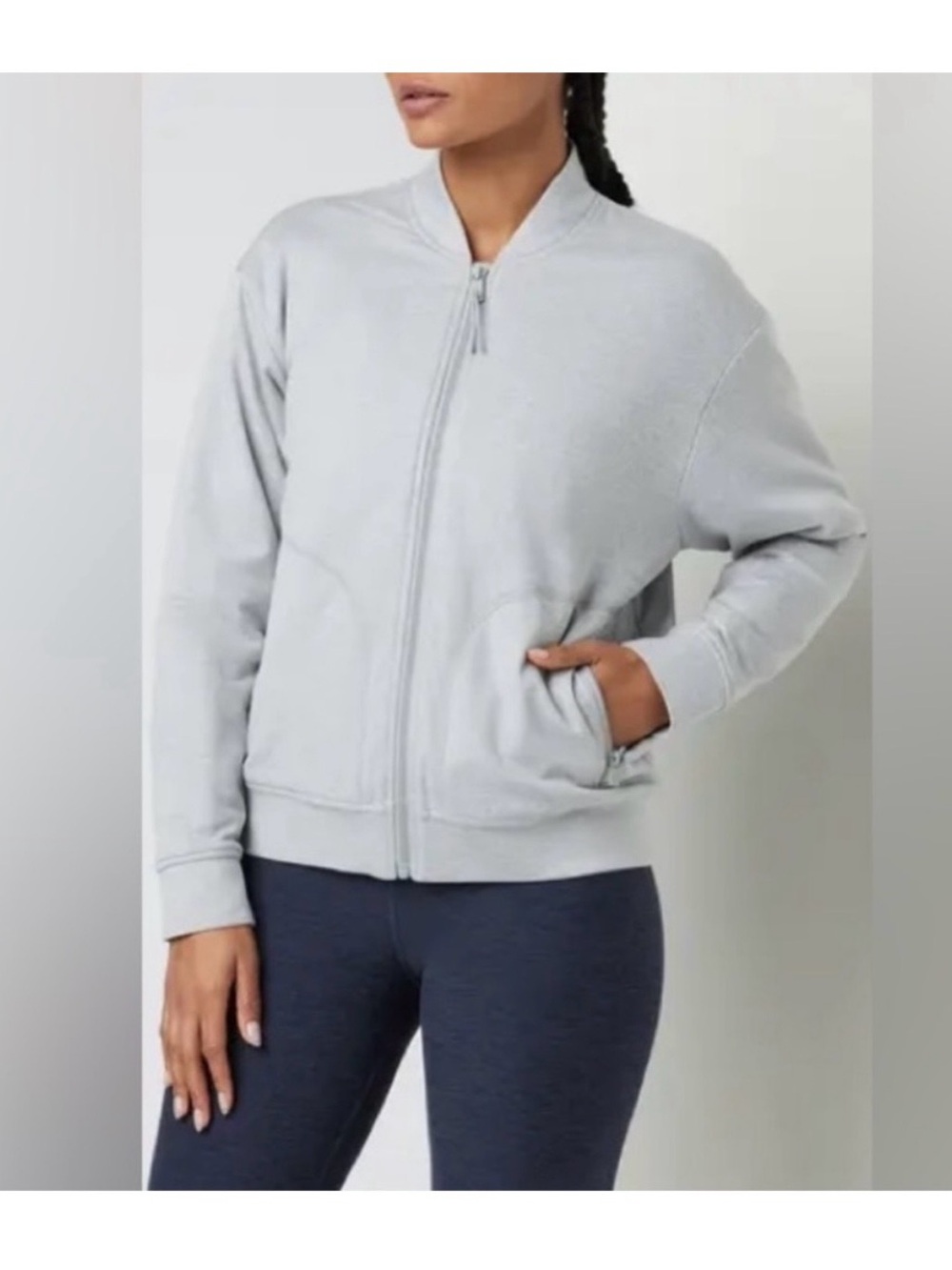 Vuori Halo Basin Bomber Jacket, Grey, XS